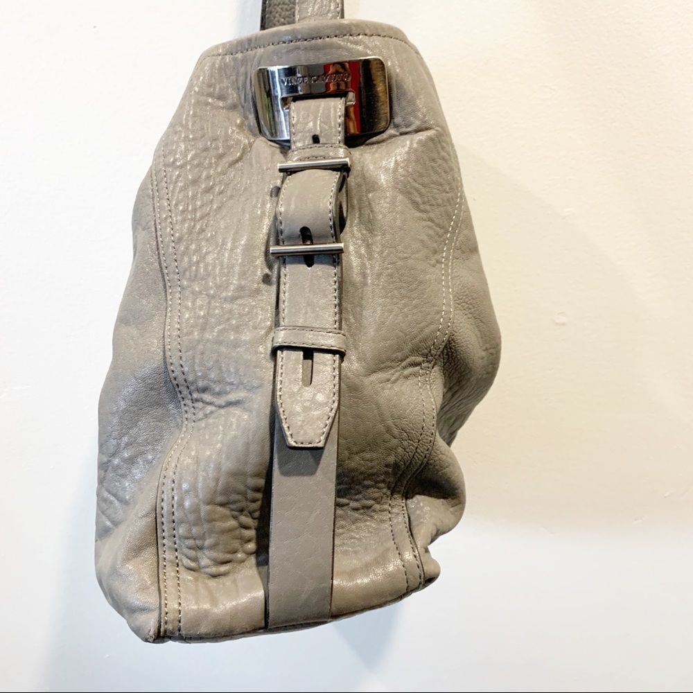 VINCE CAMUTO Gray Fava Leather Hobo - Picture 8 of 12